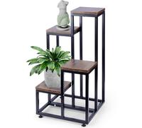Présentoir à fleurs métal 4 étages 69 cm - étagère pots plantes déco