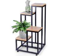 Présentoir à fleurs métal 4 étages 69 cm - étagère pots plantes déco