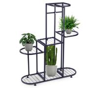 Présentoir à fleurs métal noir 5 étages 84,5 cm - étagère pots plantes
