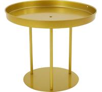 Présentoir à fleurs rond, set de 10, finition dorée, construction robuste en acier, grande taille