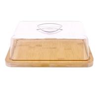 Présentoir à fromage - Marron - Plateau en bambou avec cloche - Dimensions 24x18,5cm - Neuf sous coffret