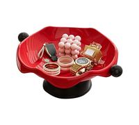 Présentoir à fruits avec Socle Surélevé Moderne et Égouttoir | Saladier pour Plan de Travail Pour gâteaux, biscuits, desserts, clés, bijoux, montres, salon, salle de bain, chambre