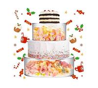 Présentoir à gâteau 2 Pièces Planches Gâteaux en Acrylique pour Table à Dessert Cupcakes Cylindre Trparent Remplissable SUPPORT