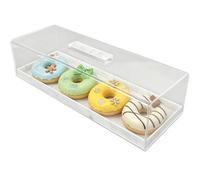 Présentoir à gâteau en Acrylique, présentoir de Table à Dessert avec Couvercle, Support à gâteau rectangulaire, Plateau de Service Multifonctionnel pour la Cuisine, fête de Mariage