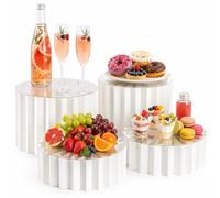 Présentoir à Gâteaux 4 Pièces - 10cm 20cm, Pliable, Pour Mariage Fête