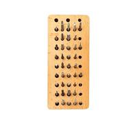 Présentoir à outils en bois - Cadre en bois portable à 30 trous - Support pour outils de bricolage en cuir - Pour le travail de machinerie, l'atelier, les loisirs, la réparation, les bijoux, le banc