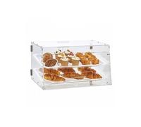 Présentoir à Pâtisserie à 2 Niveaux Vitrine de Boulangerie Transparente en Acrylique Étagère Présentation Pâtisserie Amovible pour
