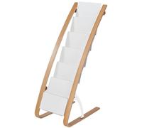 Présentoir à prospectus DDEXPO6W BC 6 compartiments acier/bois