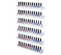 Présentoir à vernis à ongles en acrylique transparent de 15 pouces à 6 niveaux, pouvant contenir 66 à 90 bouteilles, organisateur flottant en acrylique polyvalent 4 pièces,6 pièces,8 pièces,3 pièces,1