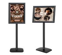 Présentoir A3 robuste avec base stable | Base lestée, support de panneau vertical et horizontal, support d'affiche d'intérieur et d'extérieur pour menu