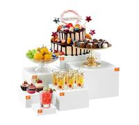 Presentoir Aperitif Buffet Cube Lot de 6 Presentoir a Gateau en Acrylique Presentoir Supports de Buffet Mariage pour SUPPORT
