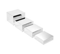 Presentoir Aperitif Buffet Cube, Rehausseurs de Buffet, 4 PCS Présentoirs en Acrylique, Présentoirs pour Gâteaux, Présentoirs à Dessert Rehausseurs, Support Cubique pour Collection, Bijoux, Traiteur
