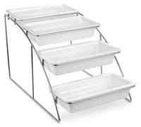 Présentoir Buffet Inox pour 4 Bacs GN 1/3 - Pujadas - Inox 525x360x325mm