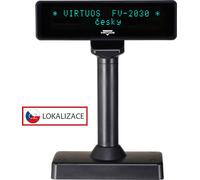 Présentoir client Virtuos VFD Virtuos FV-2030B 2x20 9mm, sériel, noir (EJG1005)