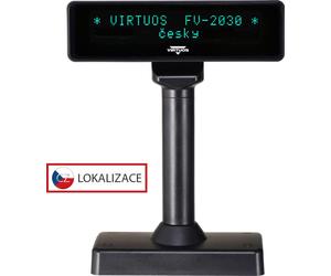 Présentoir client Virtuos VFD Virtuos FV-2030B 2x20 9mm, sériel, noir (EJG1005)