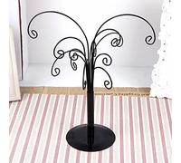 Présentoir D'arbre D'ornement de 10,6 Pouces, Décor Rotatif, Présentoir Décoratif de Table en Métal Noir avec Plusieurs Crochets, Présentoir pour Ornements, Globes en Verre, Boules et(2 pièces)