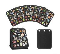 Présentoir de badges en feutre avec 5 recharges pour épingles et broches, organiseur en feutre pour un affichage efficace de la collection (noir)