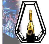 Présentoir de Bouteilles de Bar, avec Perles de Lampe LED à économie d'énergie, Panneau Acrylique et Cadre en Fer,7couleurs réglables, for Maisons, Clubs et Bars commerciaux