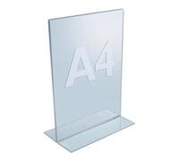 Présentoir de comptoir DIN A4 vertical acrylique transparent autonome Quantité:1