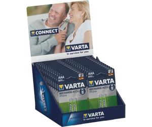 Présentoir de comptoir Varta équipé de26x 58398 Recharge Accu Phone Micro 800mAh 2er Blister(N° d'article : 0254758) (93871112801)