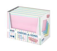 Présentoir de dossiers en caoutchouc format A4 couleurs pastel (20 unités)