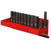 Présentoir de 10 douilles longues à chocs 6 pans 1/2, 12 à 22 mm - KSTOOLS - 515.0612"