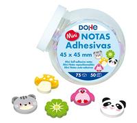 Présentoir de mini notes adhésives dessins - 75 pièces