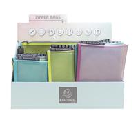 Présentoir de Pochette à fermeture éclaire en plastique souple Pop'N Co - Couleurs assorties