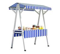 Présentoir de rangement à plusieurs niveaux, étagère pliable pour étal de marché - Présentoir léger pour vendeurs en extérieur, idéal pour les gâteaux, les fruits, les fleurs, les ventes d'a