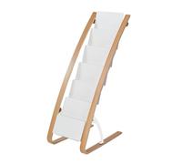 Présentoir à prospectus DDEXPO6W BC 6 compartiments acier/bois