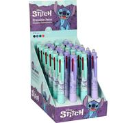 Présentoir de stylos Stitch pastel, 4 couleurs, effaçables, 24 pièces