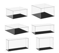 Présentoir en acrylique Transparent, boîte de rangement en plastique, Cube à assembler, vitrine anti-poussière pour objets de collection, figurines d'action, jouets 36x21x10.5cm