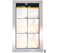 Présentoir Led Couleur - Acier Inoxydable - Télécommande Incluse - Présente 6xpages A4 - Securit