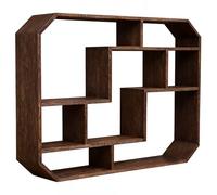 Présentoir mural en bois, étagère multi-compartiments pour tasse à café, tasse à thé, théière, petite décoration, organisateur de maison