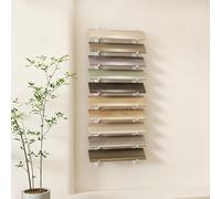 Présentoir Mural pour échantillons, présentoir pour carrelage, Grand Support en Bois pour échantillons de matériaux de Construction (Blanc, 140 x 20,5 cm / 55,1 x 8,1 Pouces).