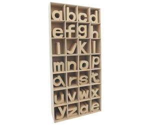 Présentoir plein petites lettres alphabet kraft - Kraft