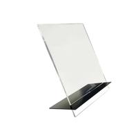 Présentoir pour Brochures Épuré | Panneau Incliné Transparent, Porte-Livre, Stable, Chevalet Présentation, pour Bureau, Salon, Collectionneurs