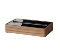 Sigel Porte-cartes de visite VA200 en bois de chêne massif 10,7 x 2,2 x 6,3 cm jusqu'à 30 cartes
