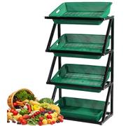 Présentoir pour fruits et légumes, support d'épicerie pour cuisine et usage commercial, parfait pour la présentation de produits frais et de marchandises
