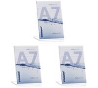 Présentoir publicitaire DIN A7, en plexiglas transparent, 7,4 x 10,5 cm, lot de 3