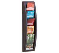 Présentoir Quick Fit System Paperflow - Mural - 5 Cases 1-3 De A4 - Anthracite