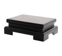 Présentoir Rectangulaire en Bois Foncé 1 Pièce, pour Statue Bouddha | Finition Soignée, Forme Rectangulaire, Support Portable et Stable, pour Étagère Maison, Présentation Raffinée
