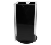 Présentoir Rotatif de Table en Acrylique Transparent à 4 Faces | Base Pivotante, Chargement Haut, Patin Silicone Antidérapant, pour Comptoirs, Cafés et Vitrines