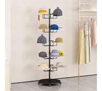 Présentoir rotatif multicouche pour chapeaux, perruques et casques - Unité de sol autoportante pour magasin et vitrine - Idéal pour une utilisation au détail
