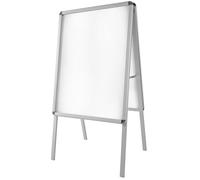 Présentoir - TECTAKE - Panneau A1 double face pour publicité avec 2 films plastiques, en aluminium, 65 x 64 x 118 cm - Gris