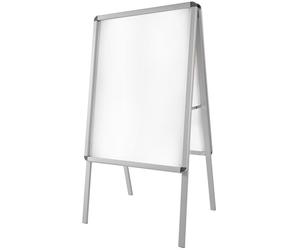 Présentoir - TECTAKE - Panneau A1 double face pour publicité avec 2 films plastiques, en aluminium, 65 x 64 x 118 cm - Gris