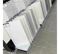 Présentoir vertical pour carrelage de sol, support d'échantillons de pierre pour l'organisation des matériaux de construction, support de plaque en bois