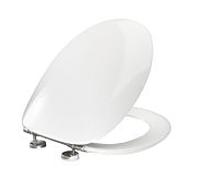 Pressalit 2000 WC siège 124000-BV7999 blanc , avec couvercle, standard, charnière spéciale blanc , Uni., acier inoxydable