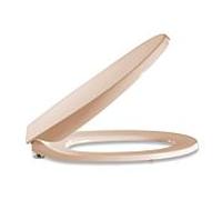Pressalit Calmo WC siège 556013-D72999 Beige Bahama, charnière universelle D72, Inox , avec couvercle, abaissement automatique, décollage