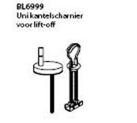 Pressalit Concordia charnière uni avec fixation basculante lift off inox bl6999